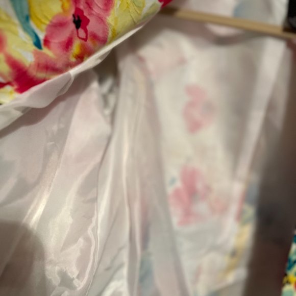 NWOT TEXTURED INVESTMENTS FLORAL LINED BLAZER SZ 6 - Picture 4 of 6